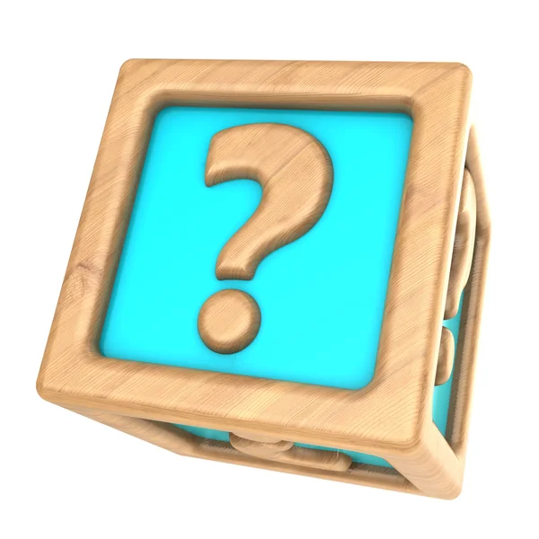 Toy cube question — Stock Photo, Image