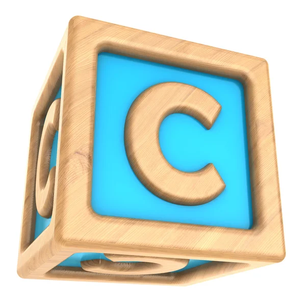 Toy cube with letter c — Stock Photo, Image
