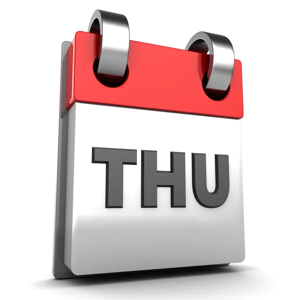 Thursday calendar page — Stock Photo, Image