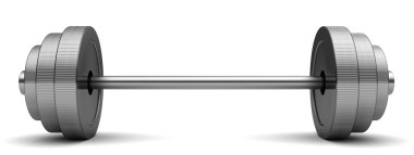 Beyaz arka plan üzerinde halter