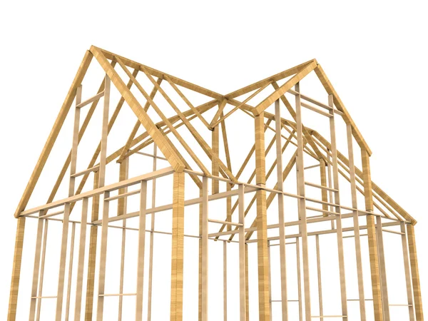 Estrutura de construção da casa — Fotografia de Stock
