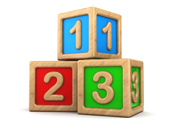 Κύβοι με πινακίδες αριθμών — Φωτογραφία Αρχείου