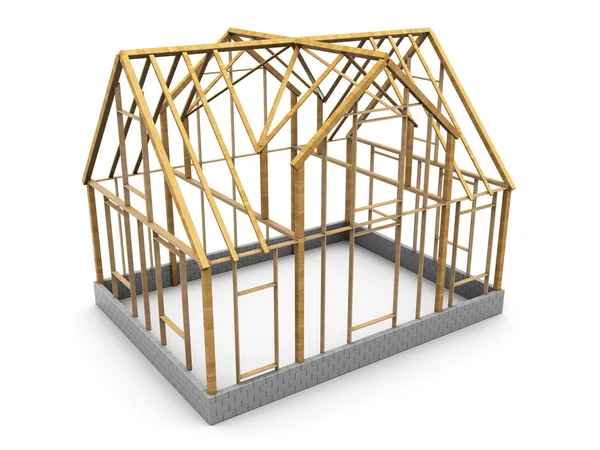House konstruktion ram — Stockfoto