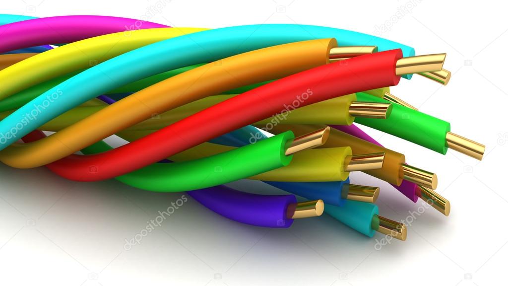 colorful twisted wires