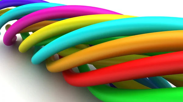Färgglada tvinnade kablar — Stockfoto
