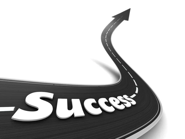 Black road to success — Stock Photo, Image