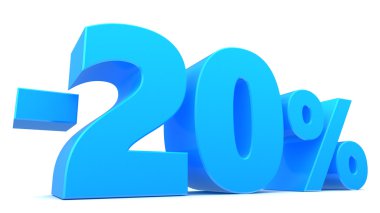 yüzde 20 indirim işareti