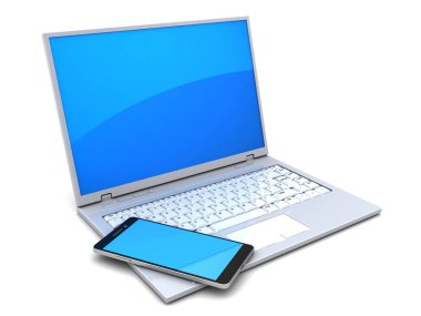 dizüstü bilgisayar ve cep telefonu