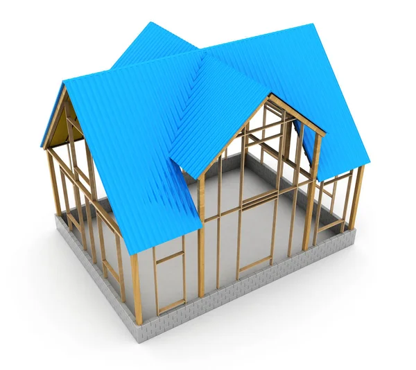 Frame house construction — Stock Photo, Image