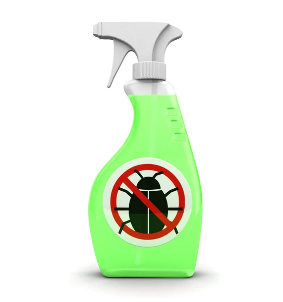 Insecticida botella verde — Foto de Stock