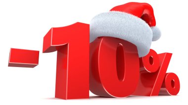 Noel satışı yüzde 10 işareti