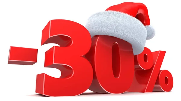 Christmas sale 30 percent — Stock Photo, Image