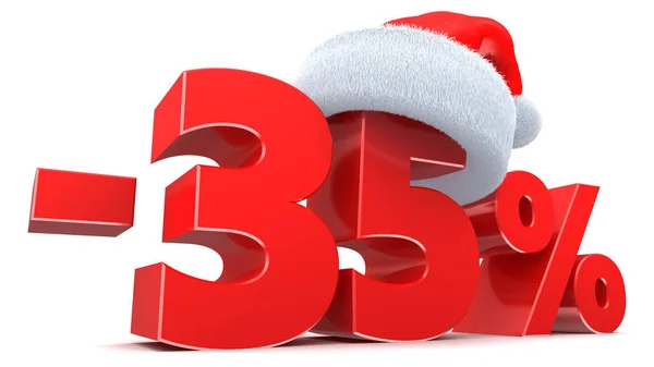 Christmas sale 35 percent — Stock Photo, Image