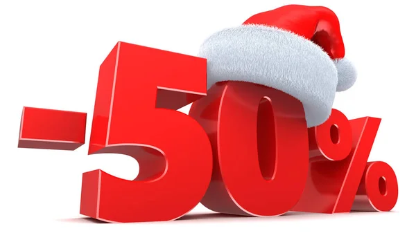 Christmas sale 50 percent — Stock Photo, Image