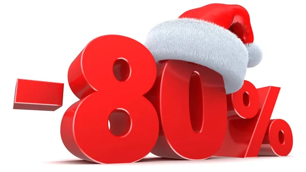 Christmas sale 80 percent — Stock Photo, Image
