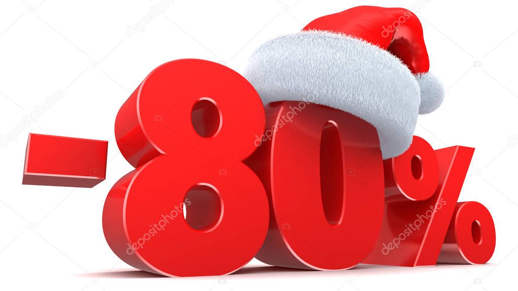 Christmas sale 80 percent 