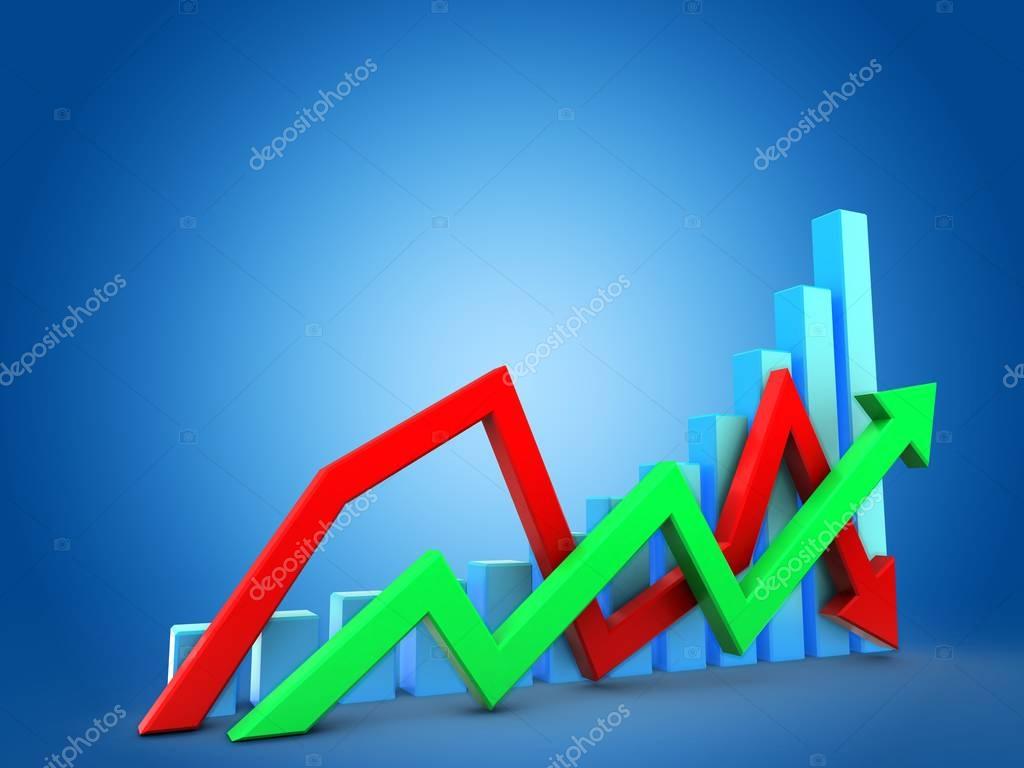 Blue bars with arrows Stock Photo by ©mmaxer 130100358