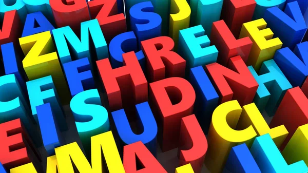 Kleurrijke willekeurige letters — Stockfoto