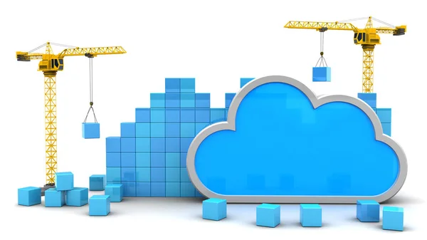 Entwicklung von Cloud-Speichern — Stockfoto