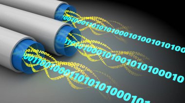Internet veri içinde fiber optik kablolar