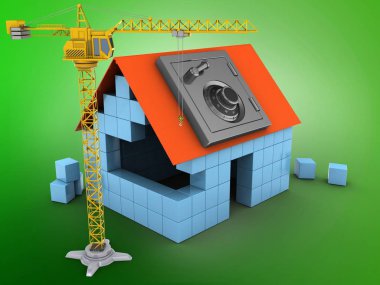 blok ev ile güvenli ve vinç