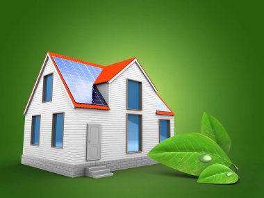 yaprak ile modern ev