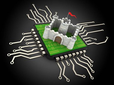 bilgisayar çipi kale ile