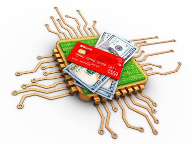 bilgisayar işlemcisi para ile 