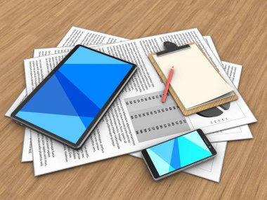 belgeler ve tablet bilgisayar