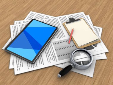 belgeler ve tablet bilgisayar