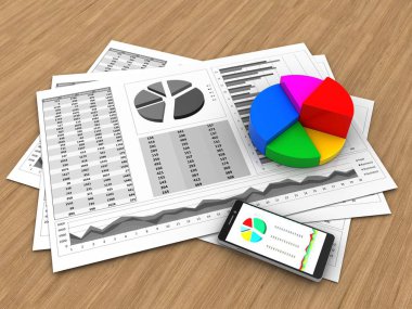 İş çizelgeleri ve pasta grafiği