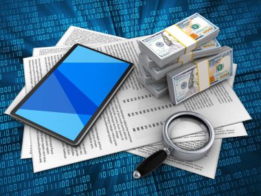 Kağıtları ve tablet bilgisayar