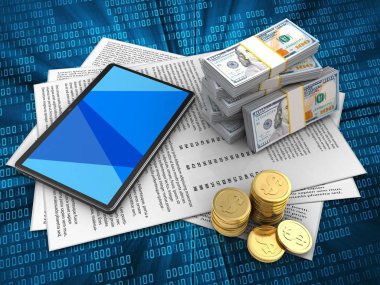 Kağıtları ve tablet bilgisayar