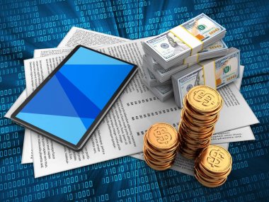 Kağıtları ve tablet bilgisayar