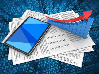 Kağıtları ve tablet bilgisayar