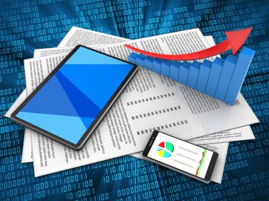 Kağıtları ve tablet bilgisayar