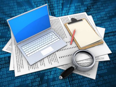 Kağıtları ve bilgisayar üzerinden dijital