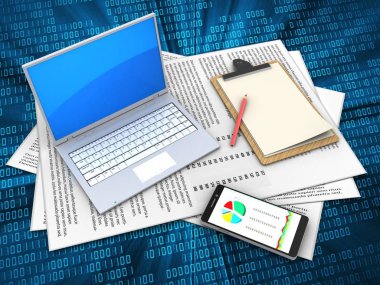 Kağıtları ve bilgisayar üzerinden dijital