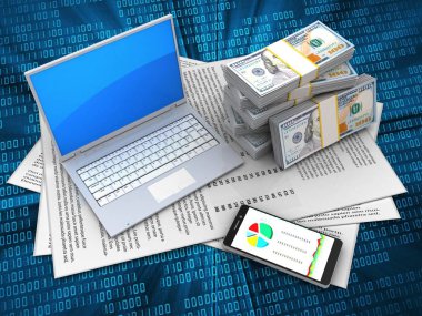 Kağıtları ve bilgisayar üzerinden dijital