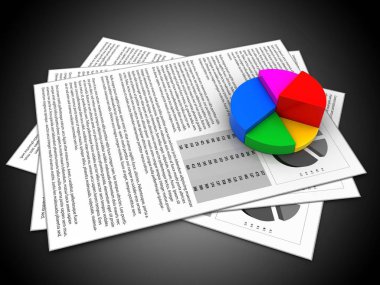 belgeler ve pasta grafiği