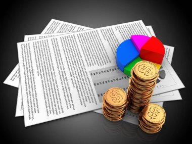 belgeler ve pasta grafiği