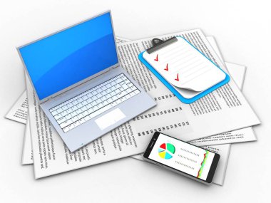 Kağıtları bilgisayarın çizimi