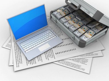 Kağıtları bilgisayarın çizimi