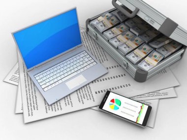 Kağıtları bilgisayarın çizimi