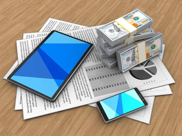 Documents and tablet computer — Stock Photo, Image