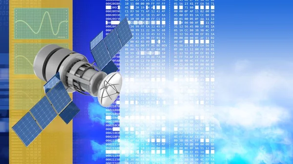 Código hexadecimal y satélite —  Fotos de Stock