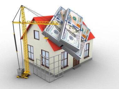 3D para ile para ve inşaat sitesi