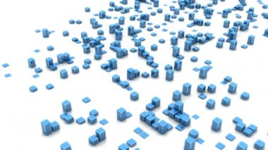 Mavi bloklardan yapılmış Dünya Haritası