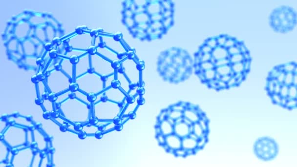 旋转的分子结构 — 图库视频影像