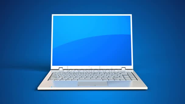 Laptop számítógép megnyitása — Stock videók